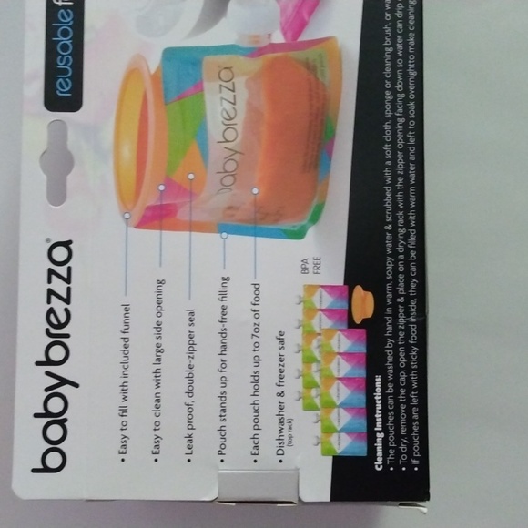Babybrezza 10 Reusable Food Pouches NEW - Picture 2 of 8